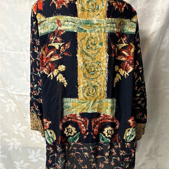 Carole Little Black and Yellow Floral Top - Picture 6 of 8